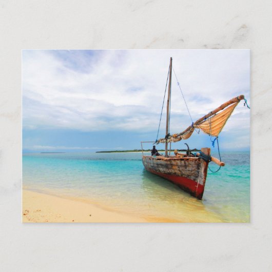Traditional Dhow, Zanzibar, Tanzania Briefkaart (Voorkant)