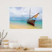 Traditional Dhow, Zanzibar, Tanzania Poster (Keuken)