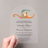 Traditional Doli Indian Bride Wedding Acryl Uitnodigingen (Insitu (Draagbaar))