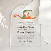 Traditional Doli Indian Bride Wedding Acryl Uitnodigingen