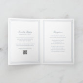 Traditional Dusty Blue QR Code Timeless Wedding (Binnen)