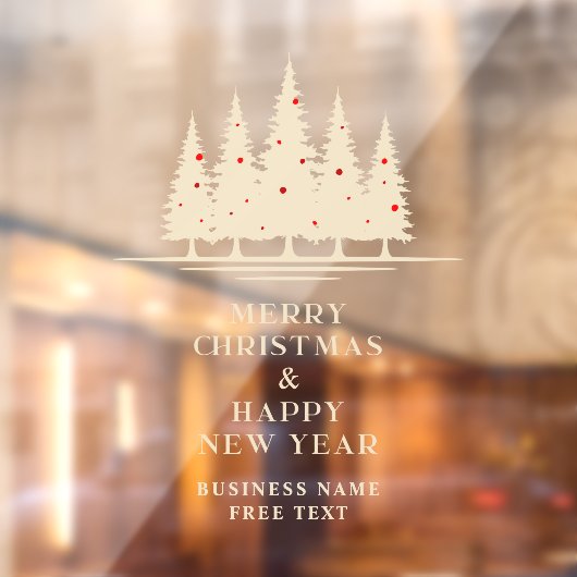 Traditional & Elegant Christmas Tree Raamsticker (Vel 2)