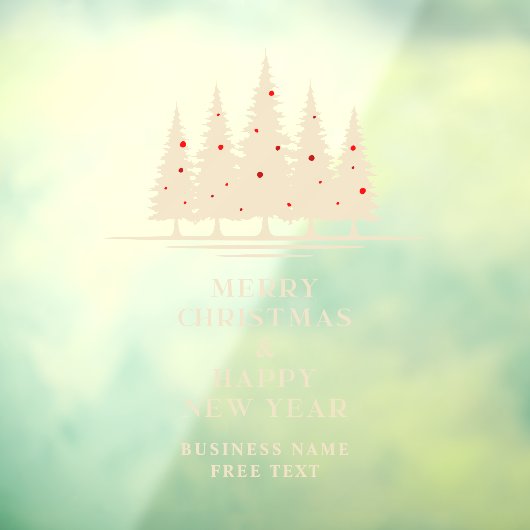 Traditional & Elegant Christmas Tree Raamsticker (Vel 3)