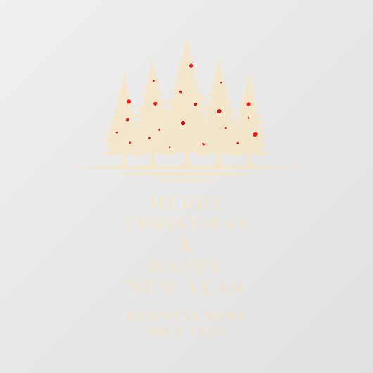 Traditional & Elegant Christmas Tree Raamsticker (Vel)