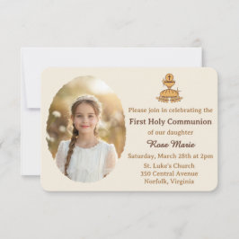 Traditional First Holy Communion Photo Kaart