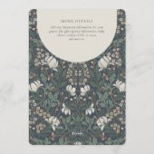 Traditional Floral Arts and Crafts Baby Shower Kaart (Achterkant)