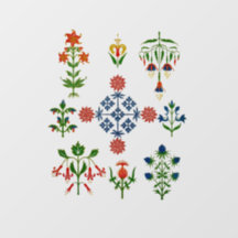 Traditional Folk Art Wall Decal