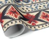 Traditional Folk Embroidery Stripe  Pattern Cadeaupapier (Rol Hoek)