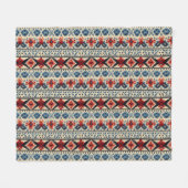Traditional Folk Embroidery Stripe  Pattern Fleece Deken (Voorkant (Horizontaal))