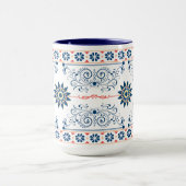 Traditional Folk Floral Pattern Mug Mok (Midden)