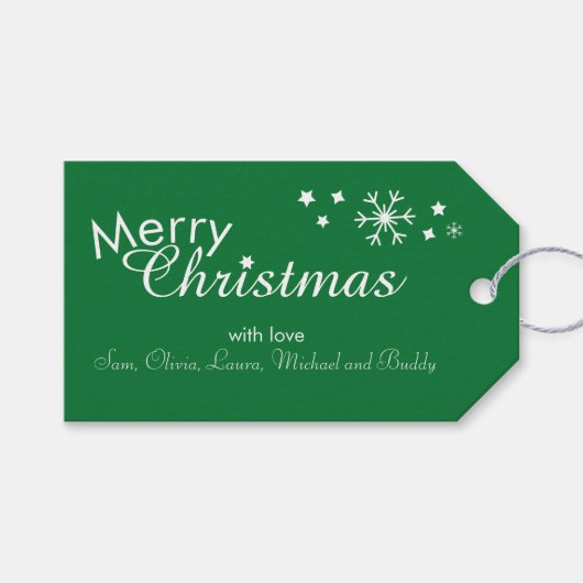 Traditional Green -  cadeau Labels Cadeaulabel (Voorkant (Horizontaal))