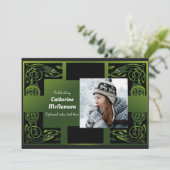 Traditional Green Irish Celtic Celebration Kaart (Staand voorkant)