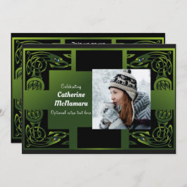 Traditional Green Irish Celtic Celebration Kaart