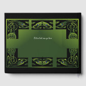 Traditional Green Irish Celtic Design Gastenboek (Achterkant)