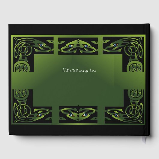Traditional Green Irish Celtic Design Gastenboek (Achterkant)
