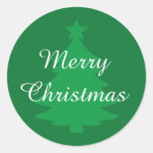 Traditional Green - Merry Christmas Sticker (Voorkant)