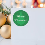 Traditional Green - Merry Christmas Sticker<br><div class="desc">Verrijk uw kerstcadeaus met deze elegante en stijlvolle Traditional Green sticker met kerstboom en sterretje uit onze Traditional Christmas Colours. Eenvoudig,  minimalistisch en schoon ontwerp met effen kleuren voor een tijdloze aantrekkingskracht. Perfect voor privé en zakelijk gebruik.</div>