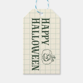 Traditional Green Pumpkin Candy Tags Cadeaulabel