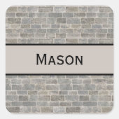 Traditional Grey Brick Sticker (Voorkant)