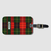 Traditional Holiday Plaid Bagagelabel (Voorkant (horizontaal))