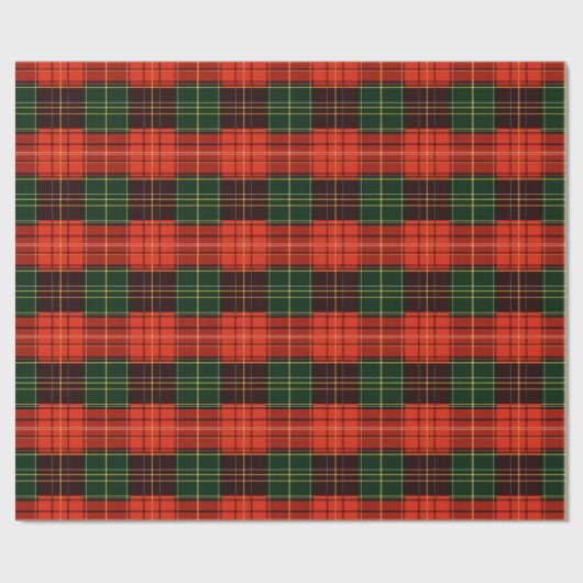 Traditional Holiday Plaid Cadeaupapier (Vlak)