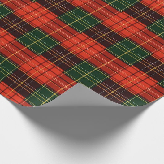 Traditional Holiday Plaid Cadeaupapier (Hoek)