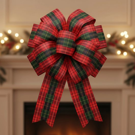 Traditional Holiday Plaid Satijnen Lint
