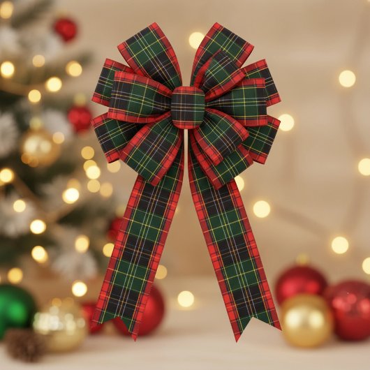 Traditional Holiday Plaid Satijnen Lint