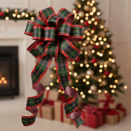 Traditional Holiday Plaid Satijnen Lint