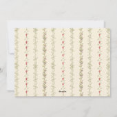 traditional hunter green botanical bow photo  feestdagenkaart (Achterkant)