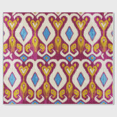 Traditional ikat fabric seamless pattern cadeaupapier (Vlak)