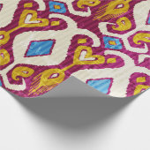 Traditional ikat fabric seamless pattern cadeaupapier (Hoek)