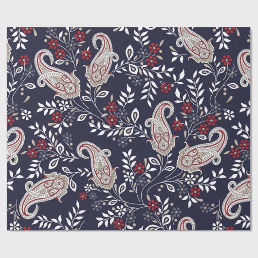 traditional Indian paisley pattern Cadeaupapier (Vlak)