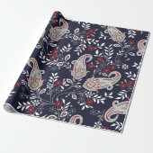 traditional Indian paisley pattern Cadeaupapier (Uitgerold)