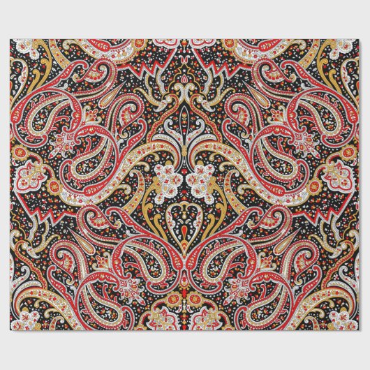 Traditional indian paisley pattern cadeaupapier (Vlak)
