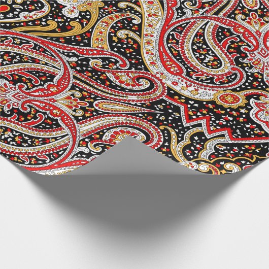 Traditional indian paisley pattern cadeaupapier (Hoek)