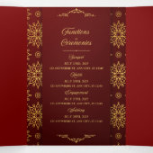 Traditional Indian wedding  Card | 4-Page Folded C Drieluik Uitnodiging (Binnenkant midden)