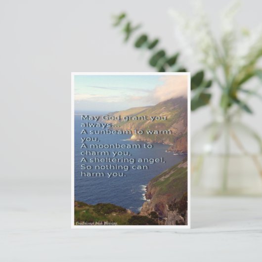 Traditional Irish Blessing, Ierse kustlijn Briefkaart (Staand voorkant)