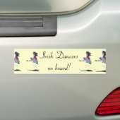 Traditional Irish Dancing Cartoon Bumpersticker (Op auto)