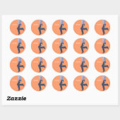 Traditional Irish Dancing Cartoon Ronde Sticker (Vel)