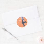 Traditional Irish Dancing Cartoon Ronde Sticker (Envelop)