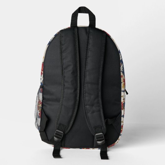 Traditional Japanese Kimono Pattern Backpack Bedrukte Rugzak (Achterkant)