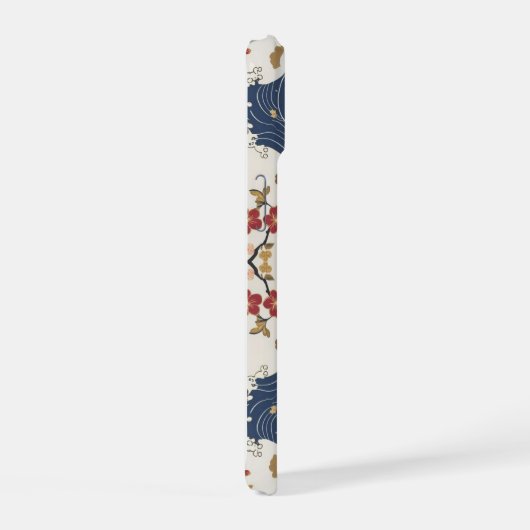 Traditional Japanese Kimono Pattern iPhone 15 Case (Rechterkant)