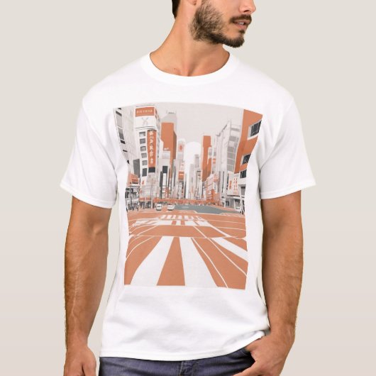 Traditional Japanese Pattern Design Artistic Print T-shirt (Voorkant)