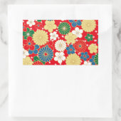 Traditional Japanese Patterns Rechthoekige Sticker (Tas)