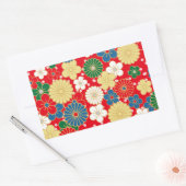 Traditional Japanese Patterns Rechthoekige Sticker (Envelop)