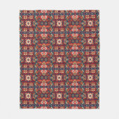 Traditional Kurdish geometric carpet pattern  Fleece Deken (Voorkant)