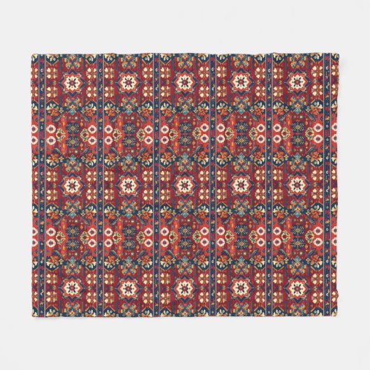 Traditional Kurdish geometric carpet pattern  Fleece Deken (Voorkant (Horizontaal))