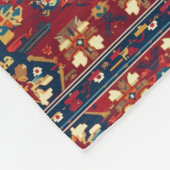 Traditional Kurdish geometric carpet pattern  Fleece Deken (Hoek)