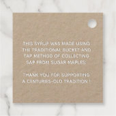 Traditional Maple Syrup Label Label (Kraft Wit) (Achterkant)